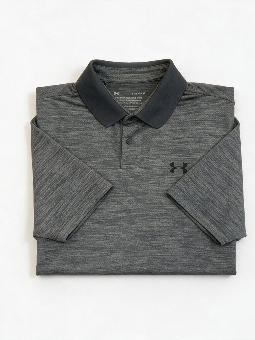 Under Armour Men's Heathered Charcoal Polo
